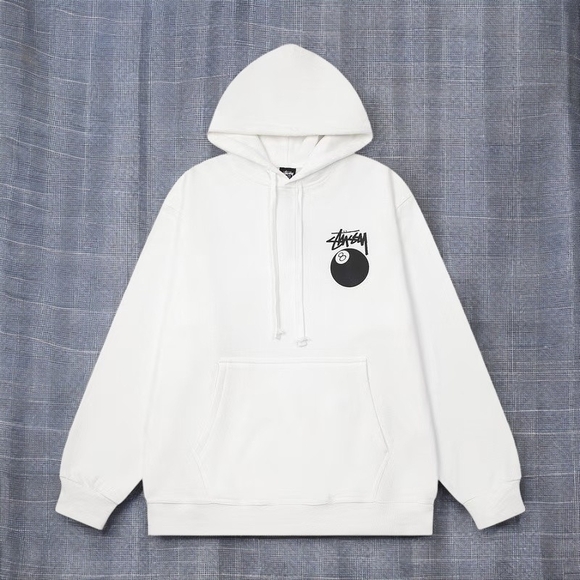 Stussy White Hoodie with Black Graphic - Picture 13 of 14